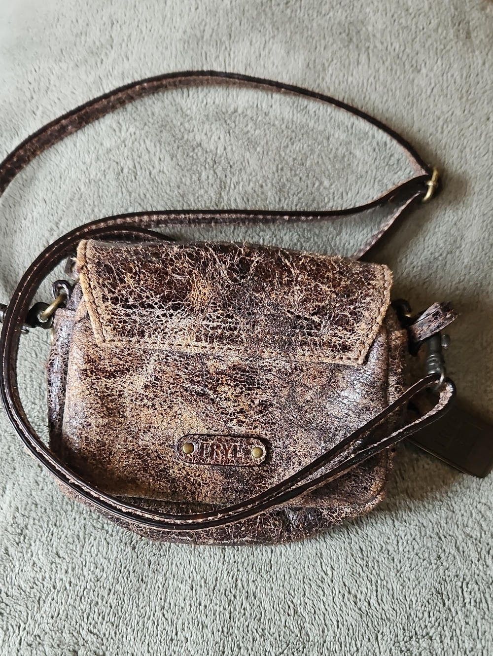 Frye Distressed Studded Leather Crossbody - Picture 2 of 7